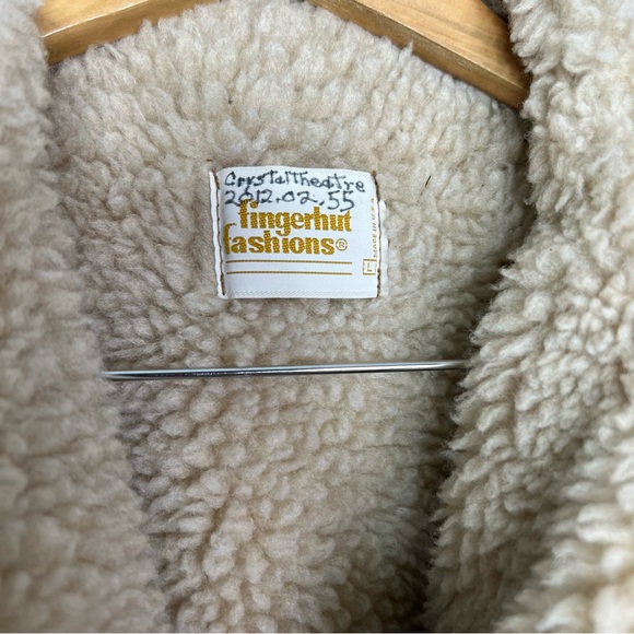 Vintage 70s penny lane Fingerhut Fashions Faux Shearling Suede Button-up Jacket - Picture 4 of 8